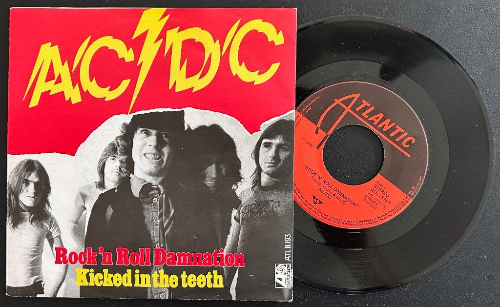 7# AC/DC - Rock 'n roll damnation ( MINT ), Originele persing, 7 inch, Ophalen of Verzenden, Zo goed als nieuw
