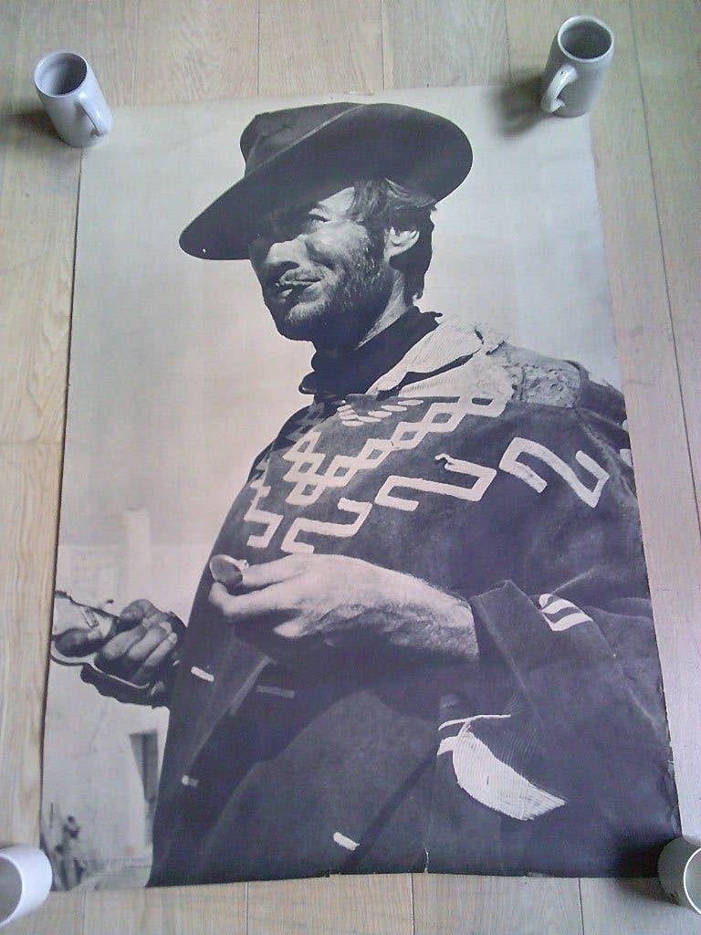 Grote poster Clint Eastwood uit 1965, Verzamelen, Posters, Ophalen of Verzenden