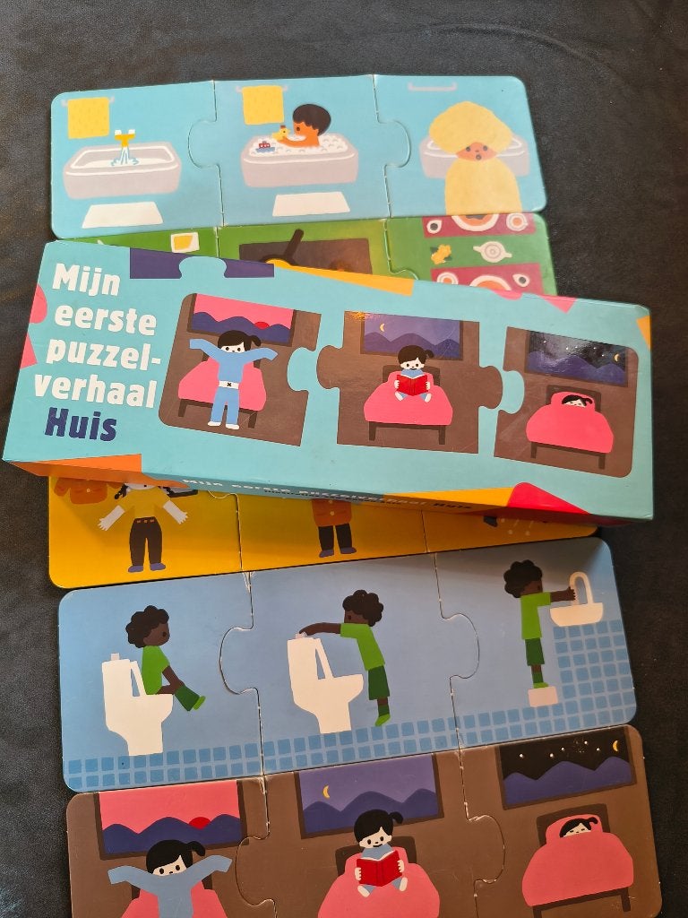 Mijn eerste puzzelverhaal: Huis, Kinderen en Baby's, Ophalen, Minder dan 10 stukjes, Gebruikt