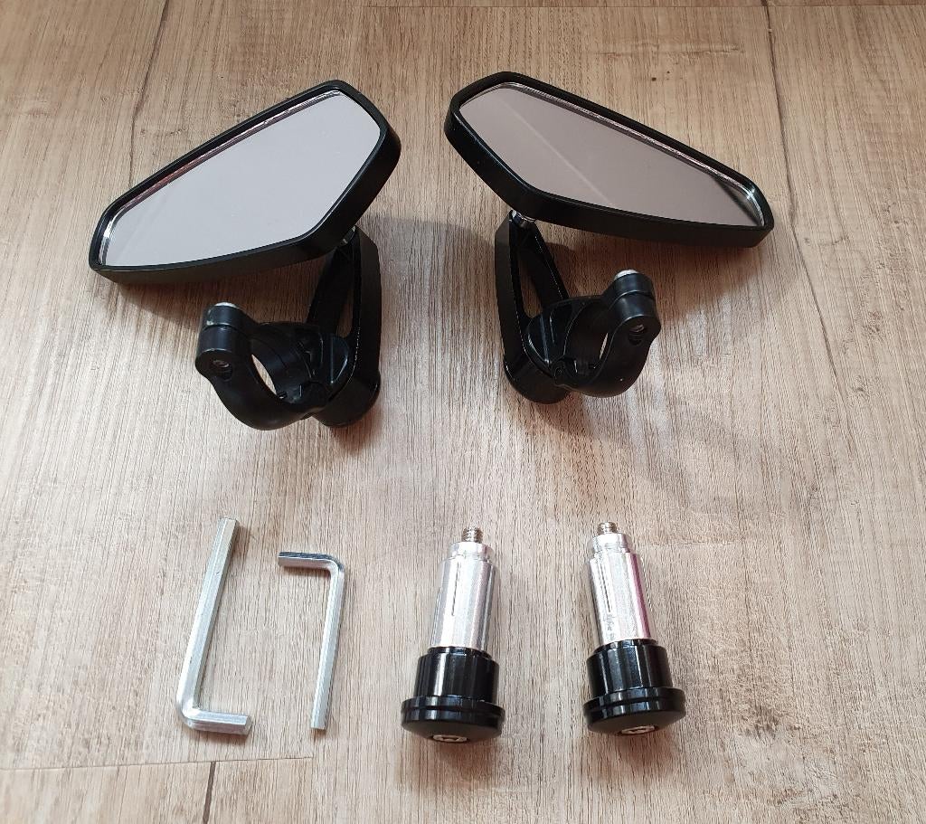 Bar-end spiegels stuureind 11x6 cm, Motos, Tuning & Styling, Enlèvement ou Envoi