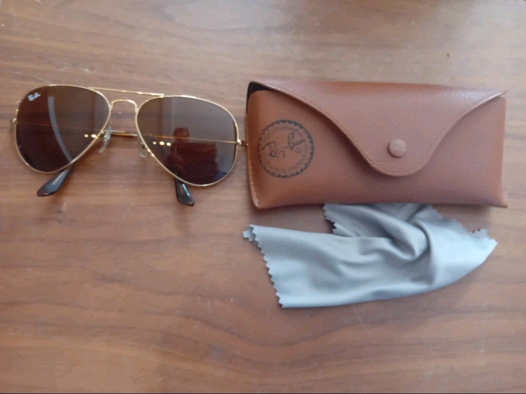 Rayban Aviator Arge Metal, Ophalen of Verzenden, Gebruikt