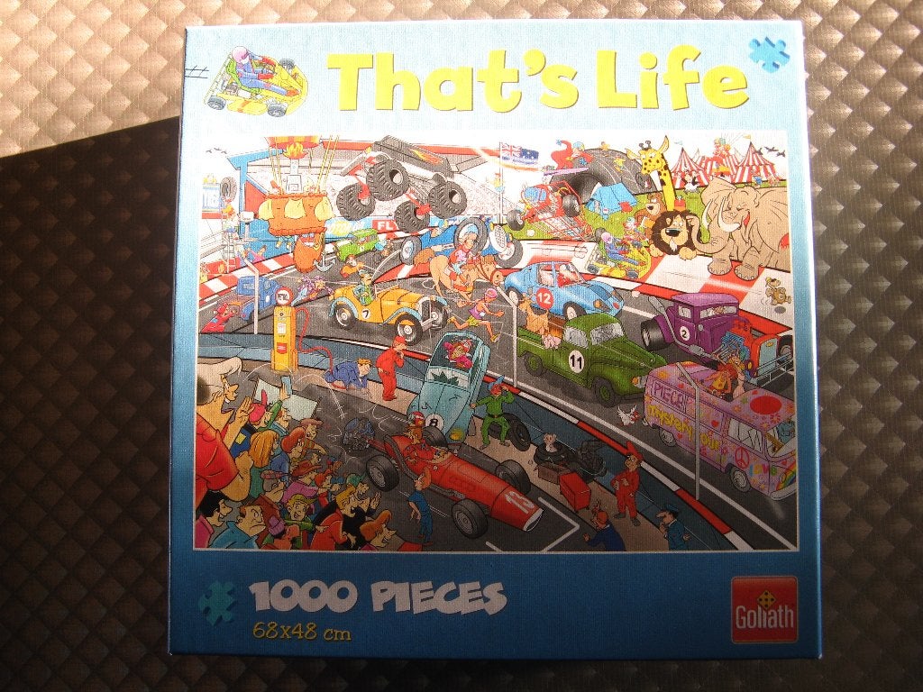 Puzzel that's life met 1000 stukjes: thema racen, Ophalen of Verzenden, 500 t/m 1500 stukjes, Nieuw, Legpuzzel