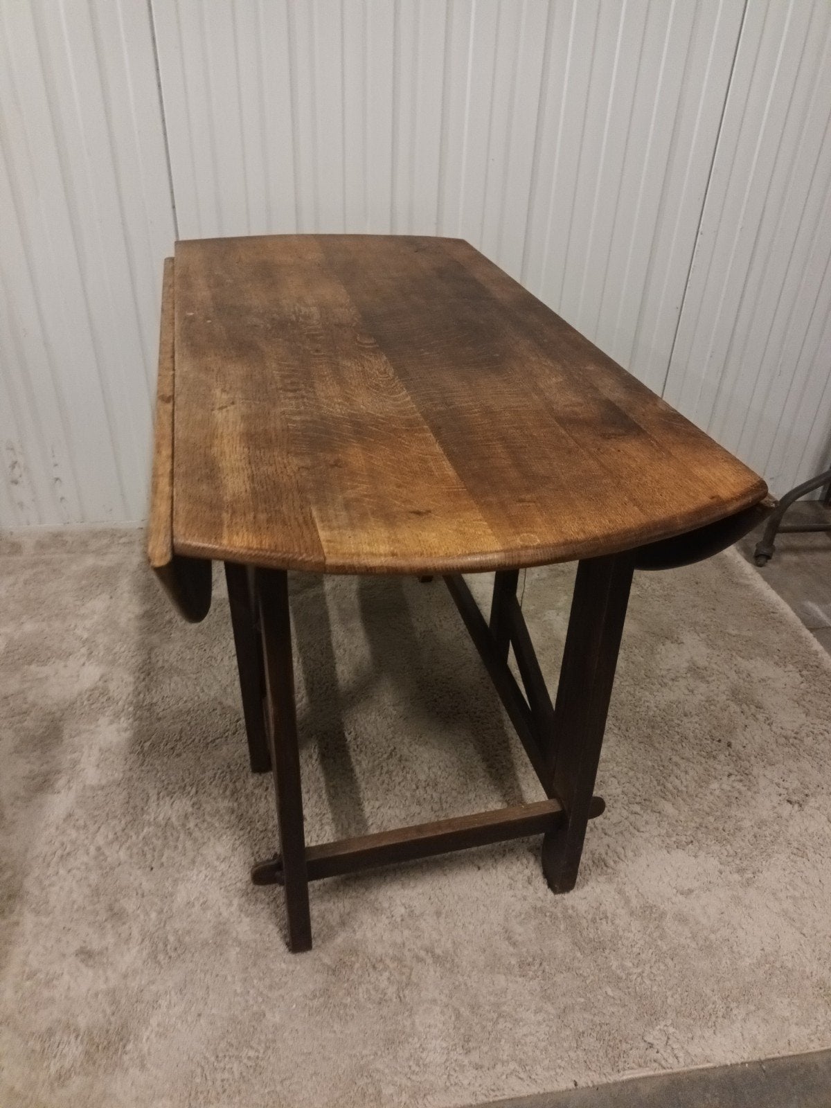 Table de bureau/table à manger suspendue en chêne antique, Enlèvement