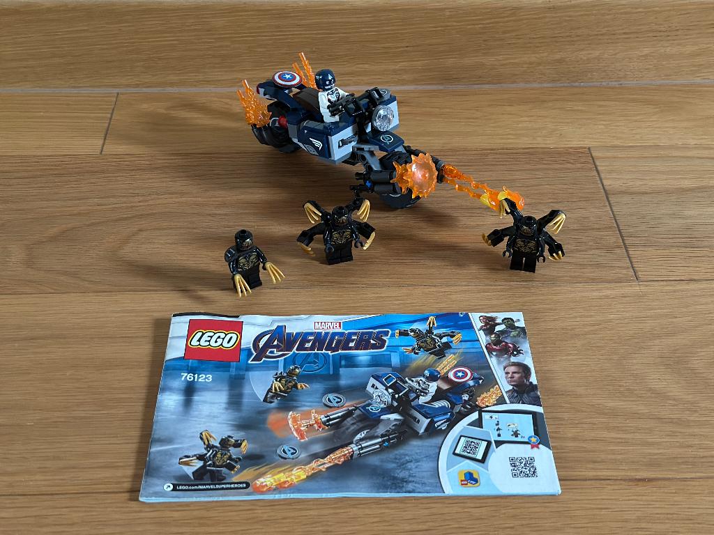 Lego Marvel 76123 Captain America: Outriders Attack, Kinderen en Baby's, Compleet, Gebruikt, Marvel, Lego