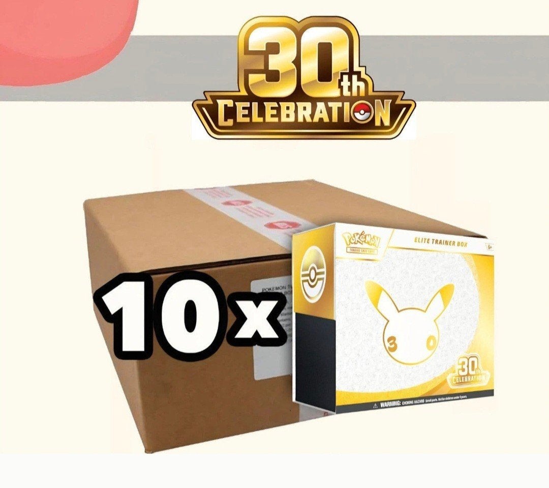 ensemble de 10 etb pokemon pour leur 30eme anniversaire, Ophalen, Nieuw, Speelkaart(en)