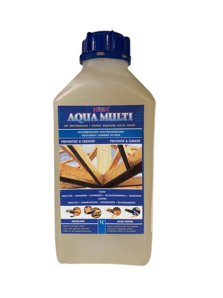 Aqua Multi houtbehandeling 1 liter -  10 stuks beschikbaar, Minder dan 5 liter, Ophalen of Verzenden, Nieuw, Verf