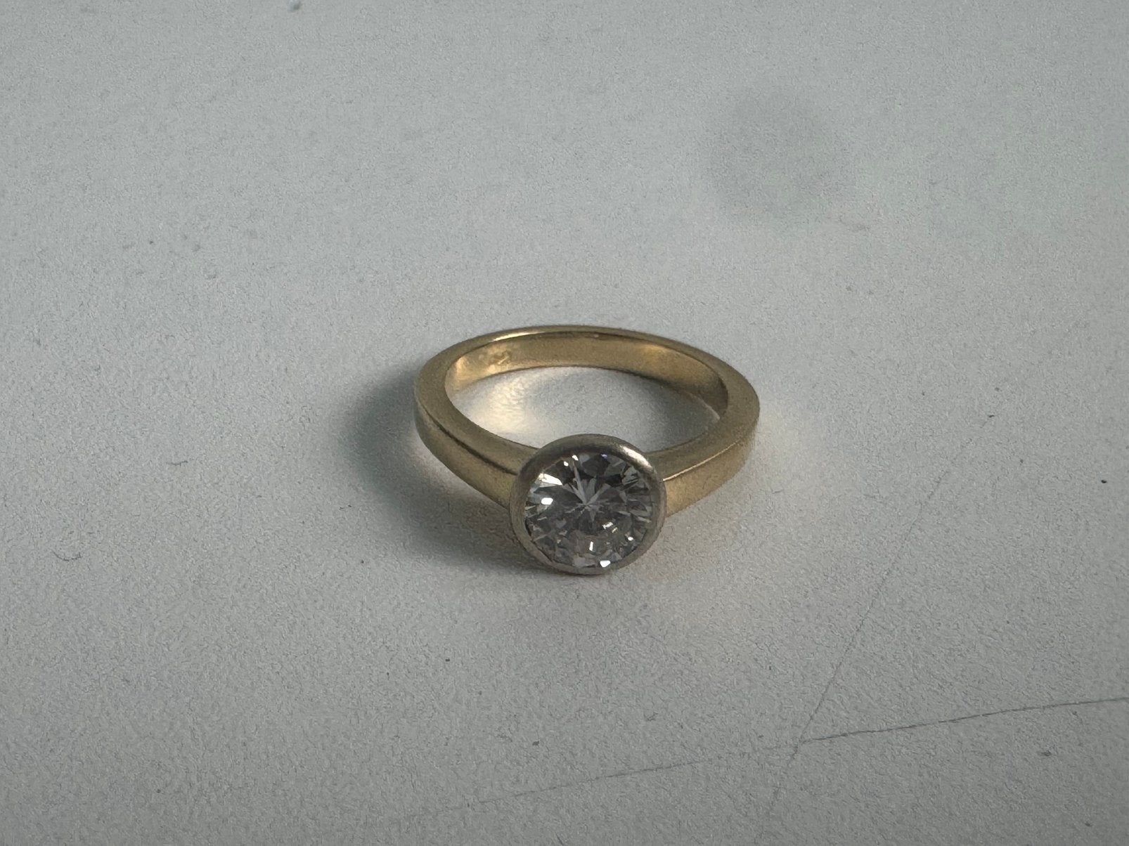 Bague en diamant narurel, Enlèvement ou Envoi, Comme neuf, Or, Or