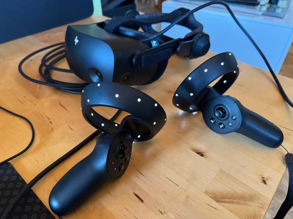 HP Reverb G2 Rev 2 VR Headset Cable + 2 Controllers, Ophalen, Zo goed als nieuw, Pc