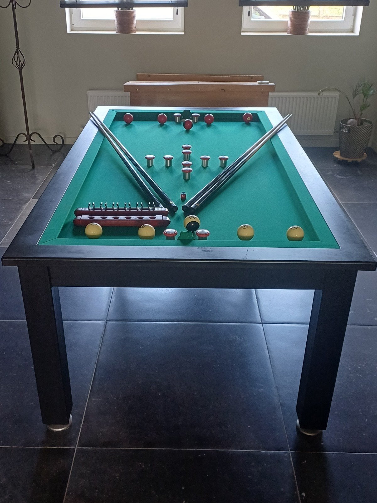 top-golfbiljart op stalen frame, Sport en Fitness, Biljarten en Poolen, Ophalen, Gebruikt