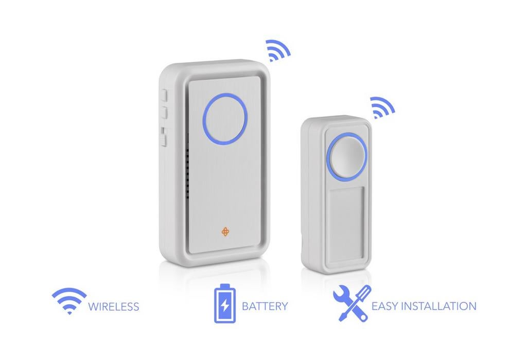 Draadloze deurbel met 1 ontvanger - wit, Huis en Inrichting, Deurbellen, Ophalen of Verzenden, Compatibel met smartphone, Nieuw