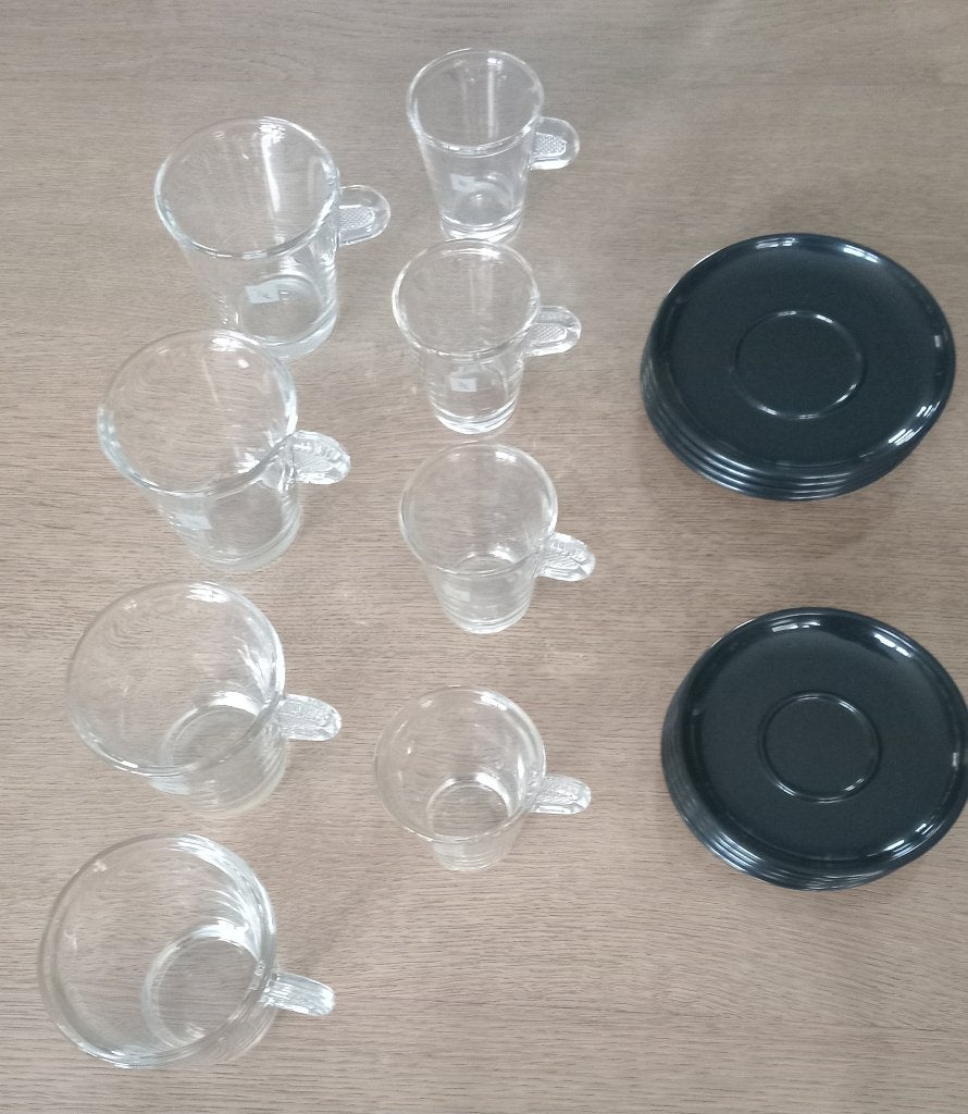 Nespresso tasjes + onderzetters, Huis en Inrichting, Glas of Glazen, Overige merken, Nieuw, Ophalen of Verzenden