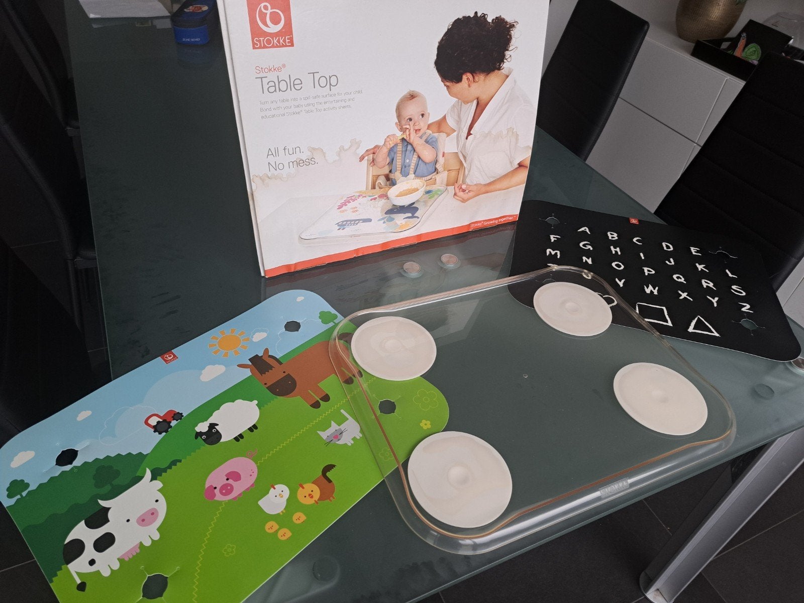 Tafelbeschermer - STOKKE, Ophalen, Zo goed als nieuw, Overige typen, Afneembaar eetblad