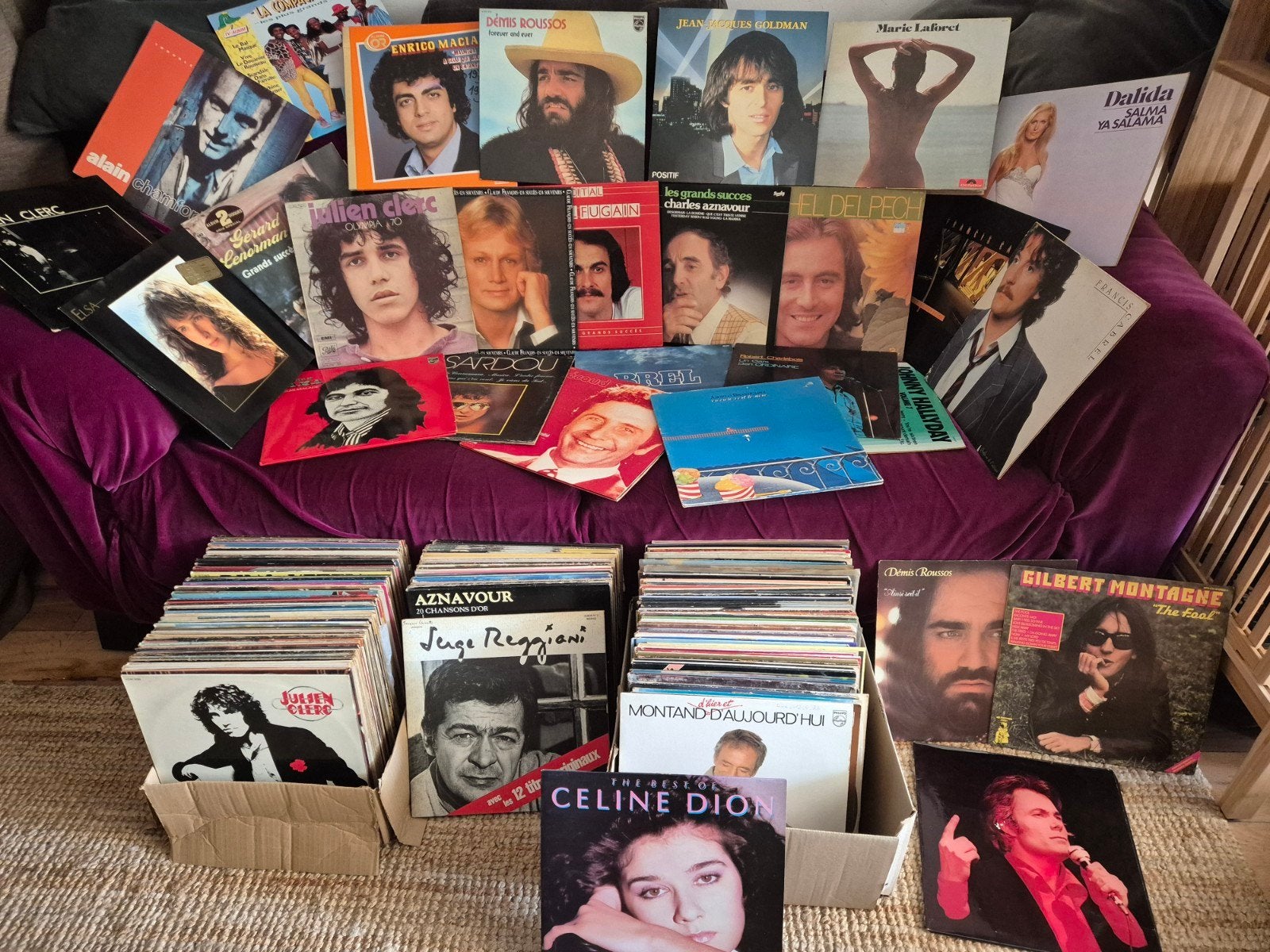 LP 33 rpm Franse liedjes, Ophalen