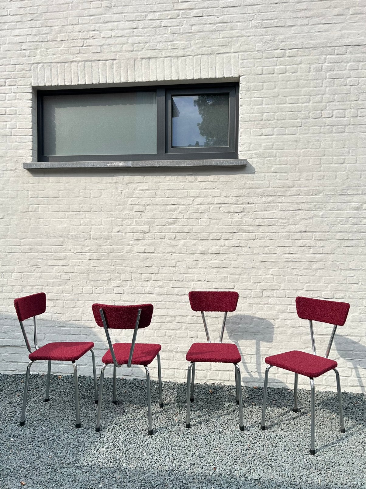 4 upcycled vintage formica stoelen, Ophalen