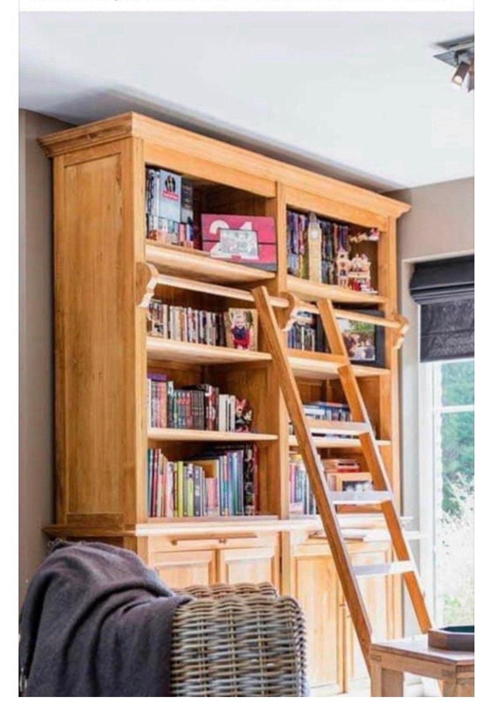 Teakhouten boekenkast, Ophalen, Met deur(en), Teakhout, Zo goed als nieuw