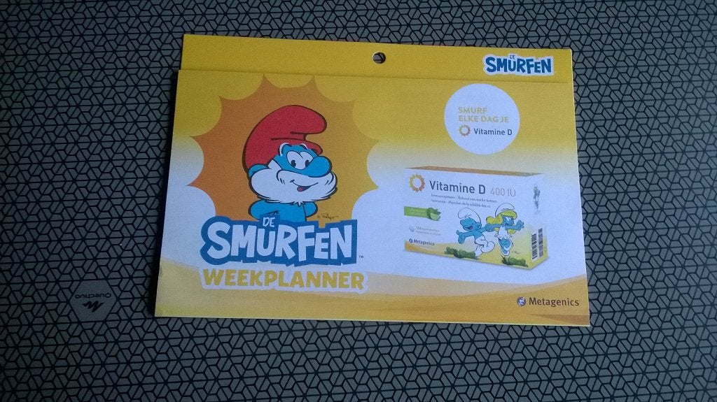 Smurfen Weekplanner, Verzamelen, Smurfen, Ophalen of Verzenden, Zo goed als nieuw, Verschillende Smurfen, Gebruiksvoorwerp