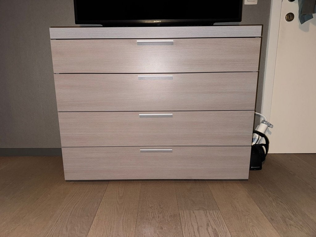 Commode 80,5 x 101 x 40 cm, 3 ou 4 tiroirs, 25 à 50 cm, Moins de 100 cm, 100 à 150 cm