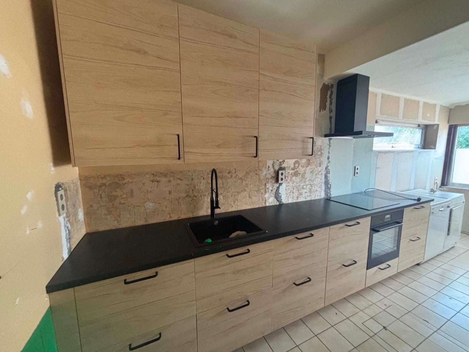Complete keuken Ikea - nieuwstaat, Ophalen, Bruin, Dubbelwandige keuken, Zo goed als nieuw