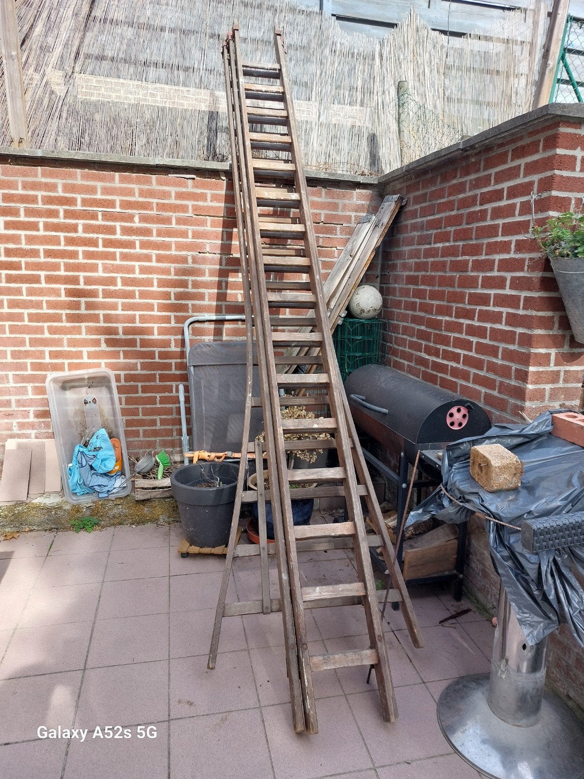 échelle en bois, Bricolage & Construction, Enlèvement, Utilisé, Échelle, 4 mètres ou plus