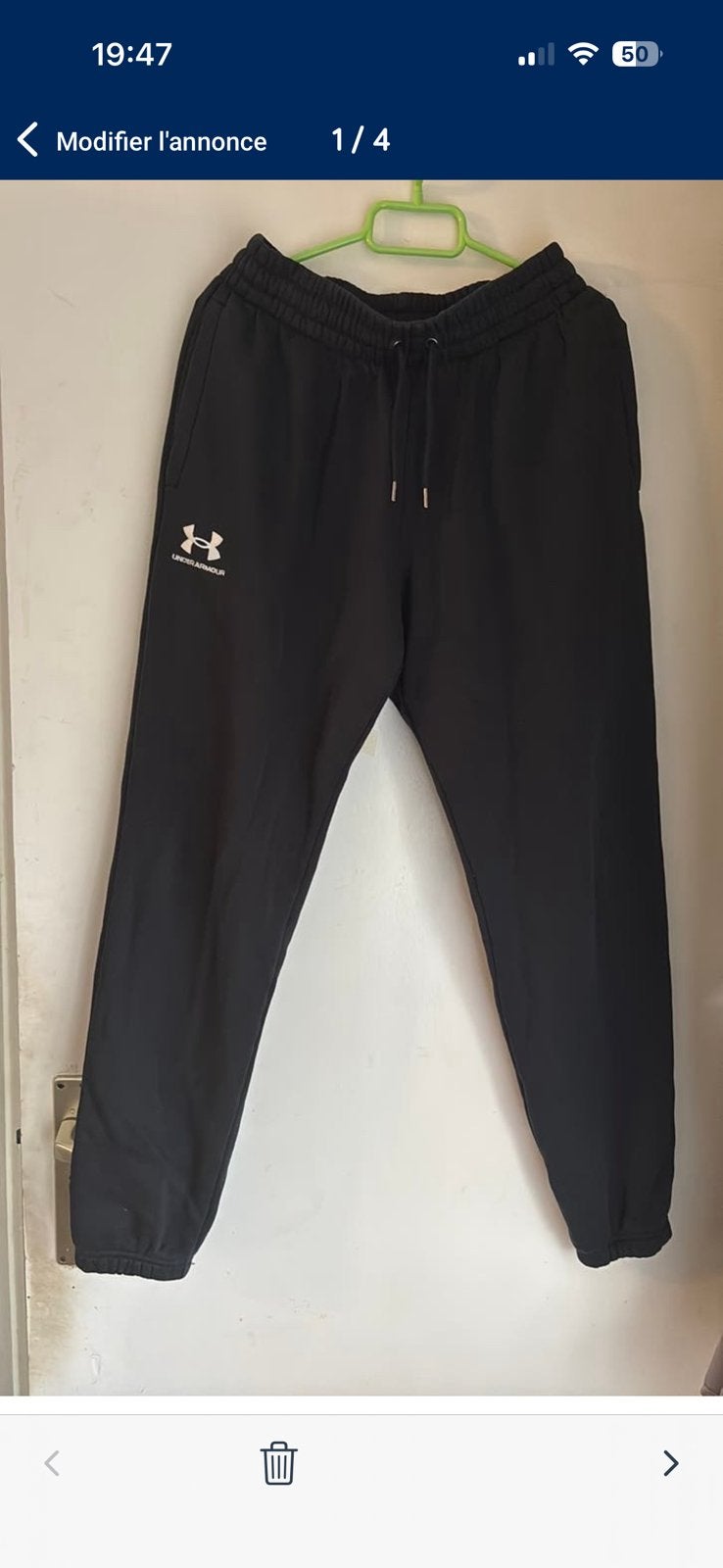 Pantalon jogging homme Under Armour, Envoi, Comme neuf, Autres tailles, Noir