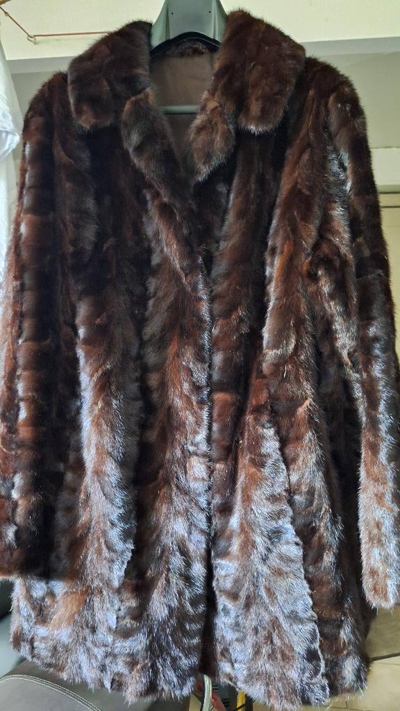 Bontmantel, Kleding | Dames, Jassen | Winter, Ophalen, Maat 38/40 (M), Bruin