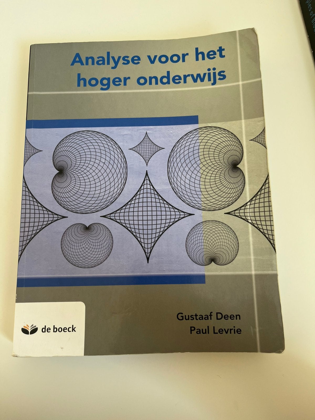 Wiskunde ‘analyse voor het hoger onderwijs’, Enlèvement ou Envoi, Comme neuf, Enseignement supérieur