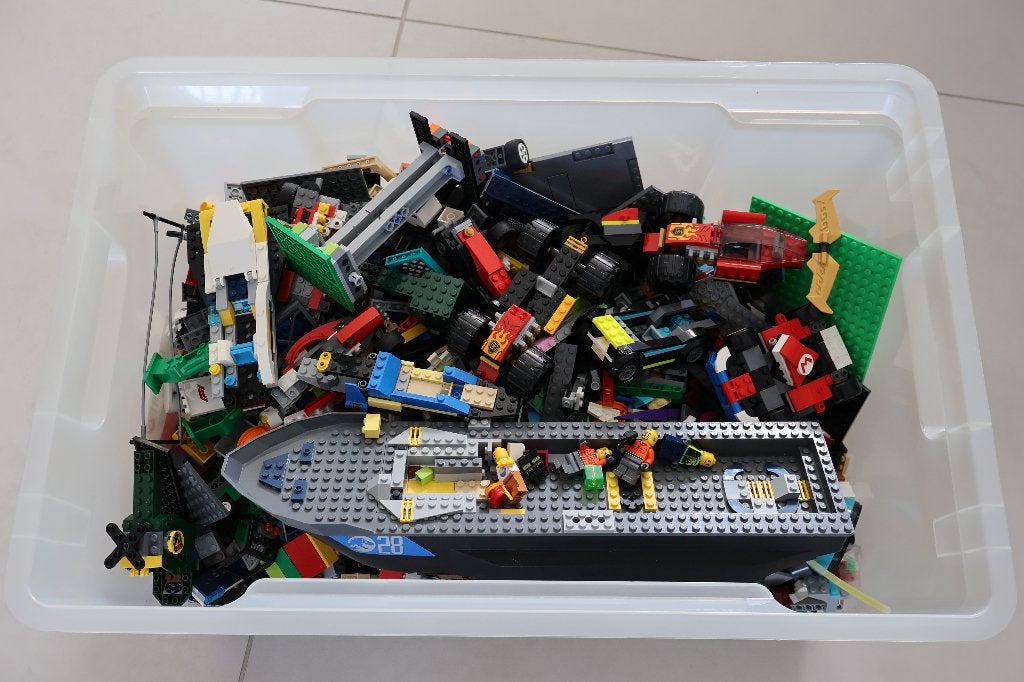Lego lot 10kg Mario, F1 etc, Gebruikt, Lego, Ophalen of Verzenden, Losse stenen