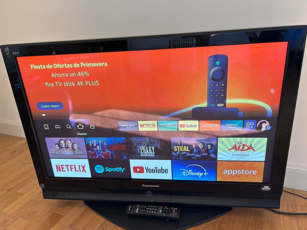TV Panasonic 42” plasma + télécommande (Fire TV), LED, Panasonic, 50 Hz, HD Ready (720p)