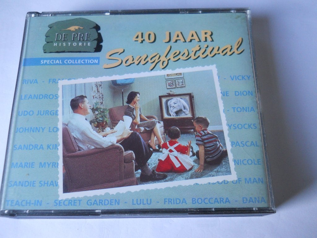 2 CD BOX - RADIO 2  DE PRE HISTORIE -  40 JAAR SONGFESTIVAL, Cd's en Dvd's, Boxset, Ophalen of Verzenden, Zo goed als nieuw, Pop