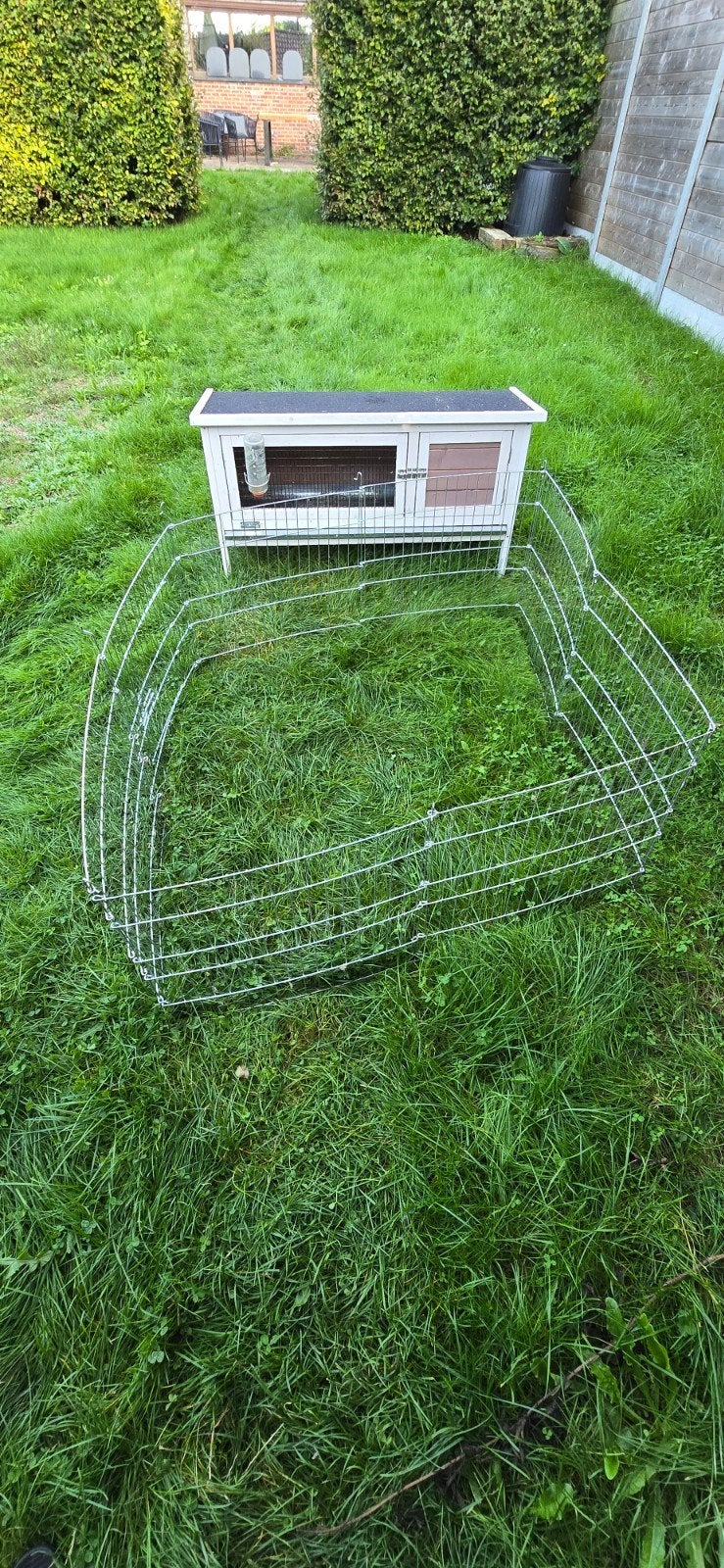 konijnenhok en ren, Dieren en Toebehoren, Konijn, Hok, 75 tot 110 cm, Ophalen