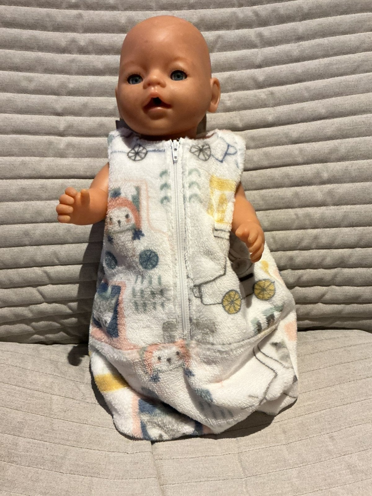 204. Babyborn: Nieuw slaapzakje in knuffelfleece, Kinderen en Baby's, Ophalen of Verzenden, Nieuw, Babypop