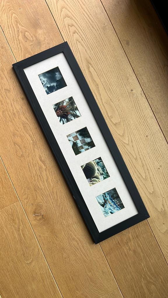 Retro lijst met 5 fotos, Huis en Inrichting, Woonaccessoires | Lijsten, Ophalen of Verzenden, Zo goed als nieuw