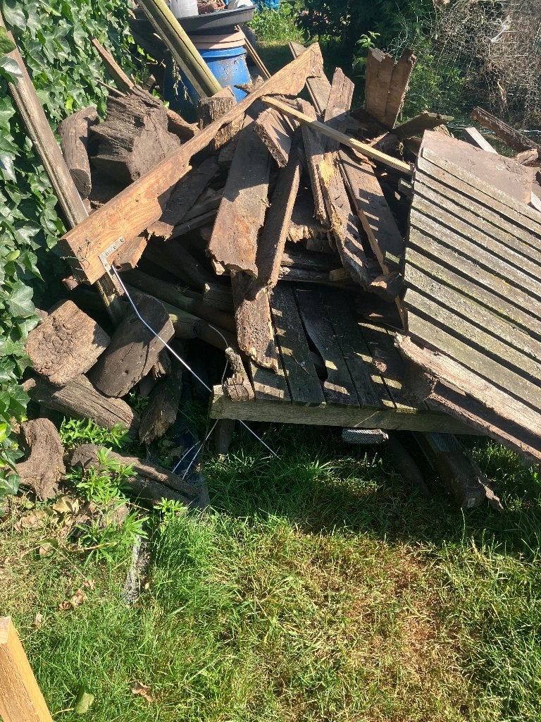Gratis hout, Tuin en Terras, Ophalen
