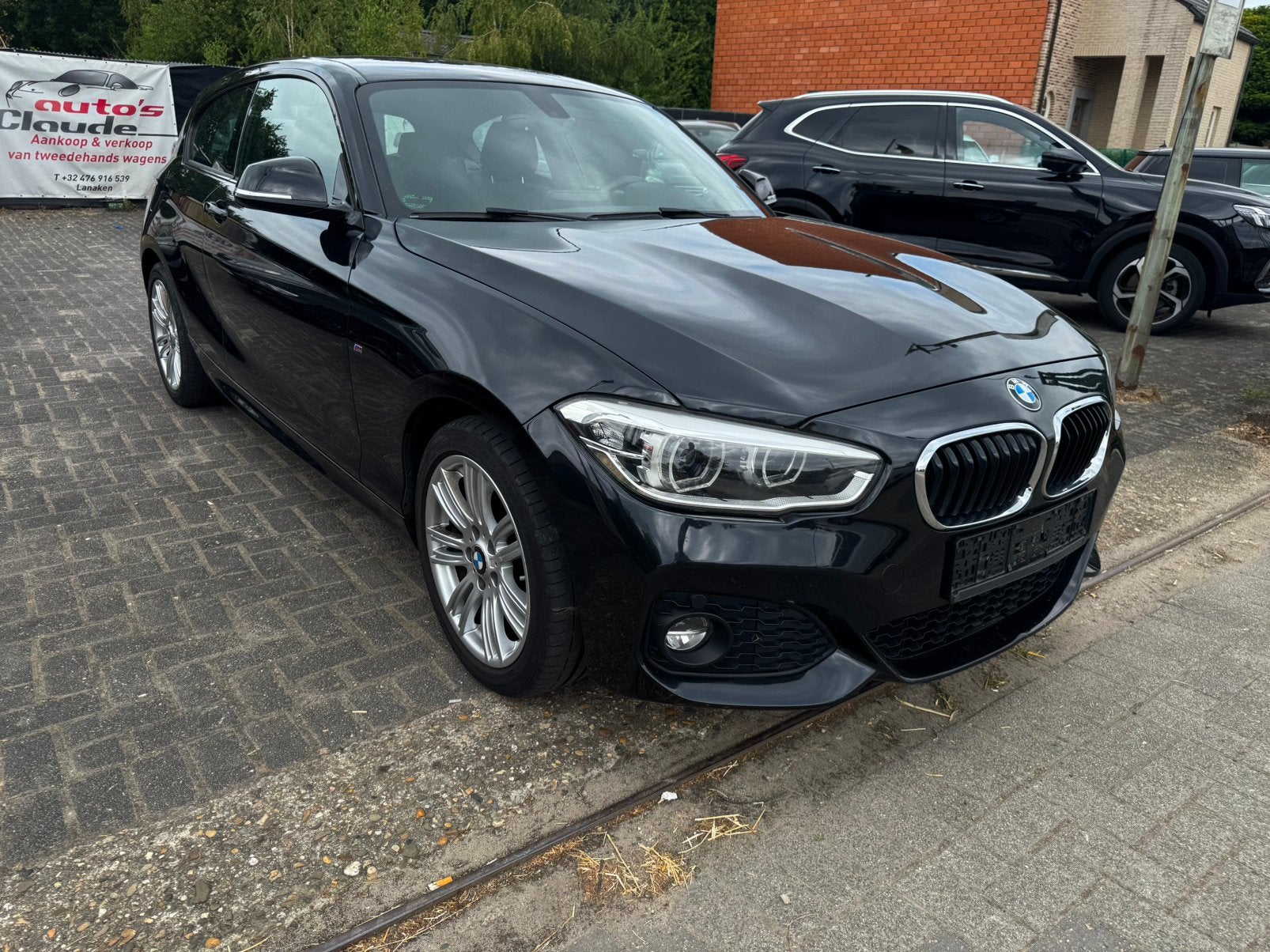 BMW 120i automaat M pakket, Auto's, 1 Reeks, 4 cilinders, Alcantara, Zwart