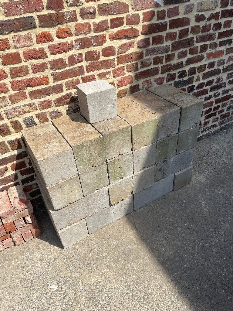 Blocs de béton, Enlèvement, Utilisé, Béton