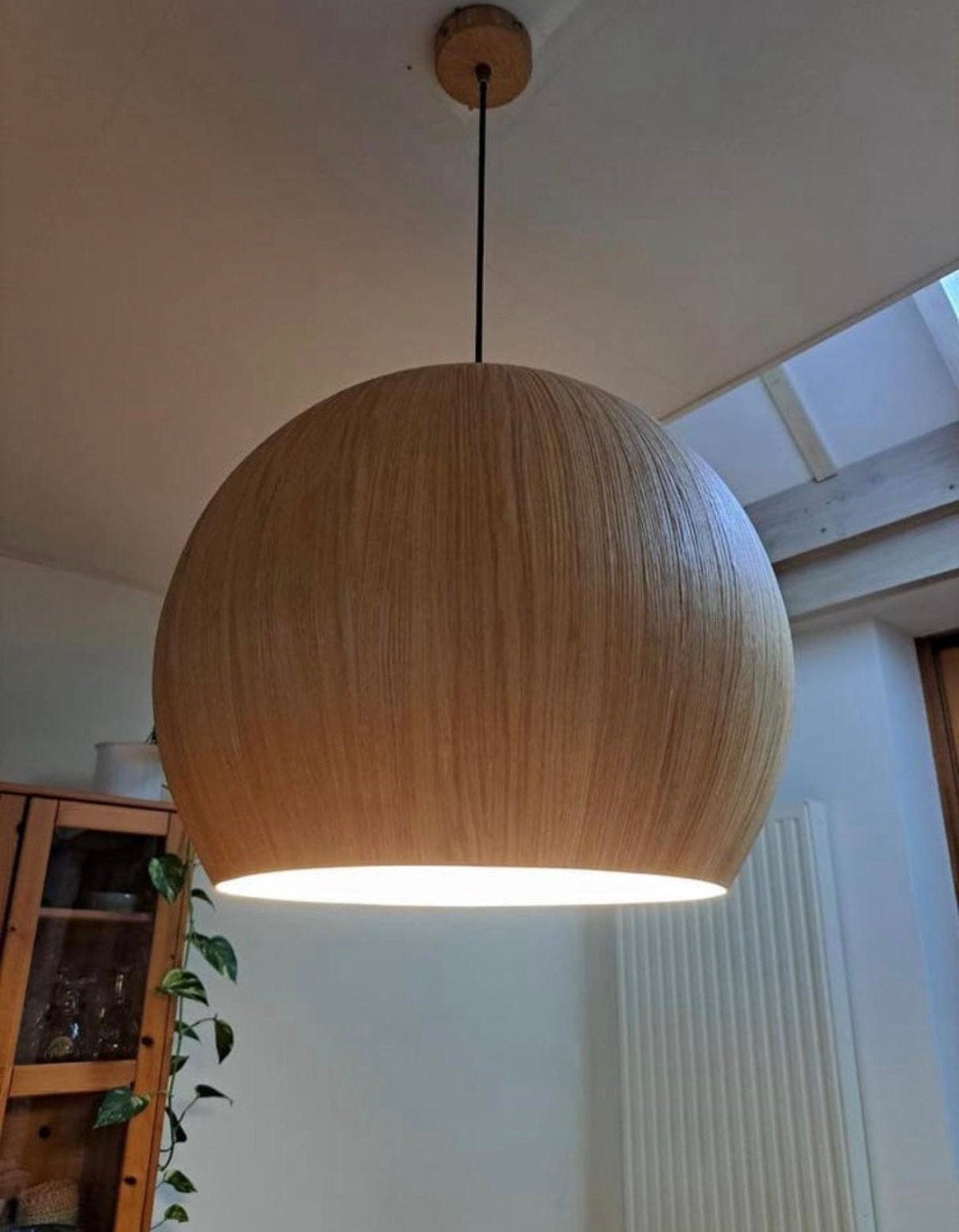 Hanglamp Scandinavian woodlook, Huis en Inrichting, Ophalen, Zo goed als nieuw