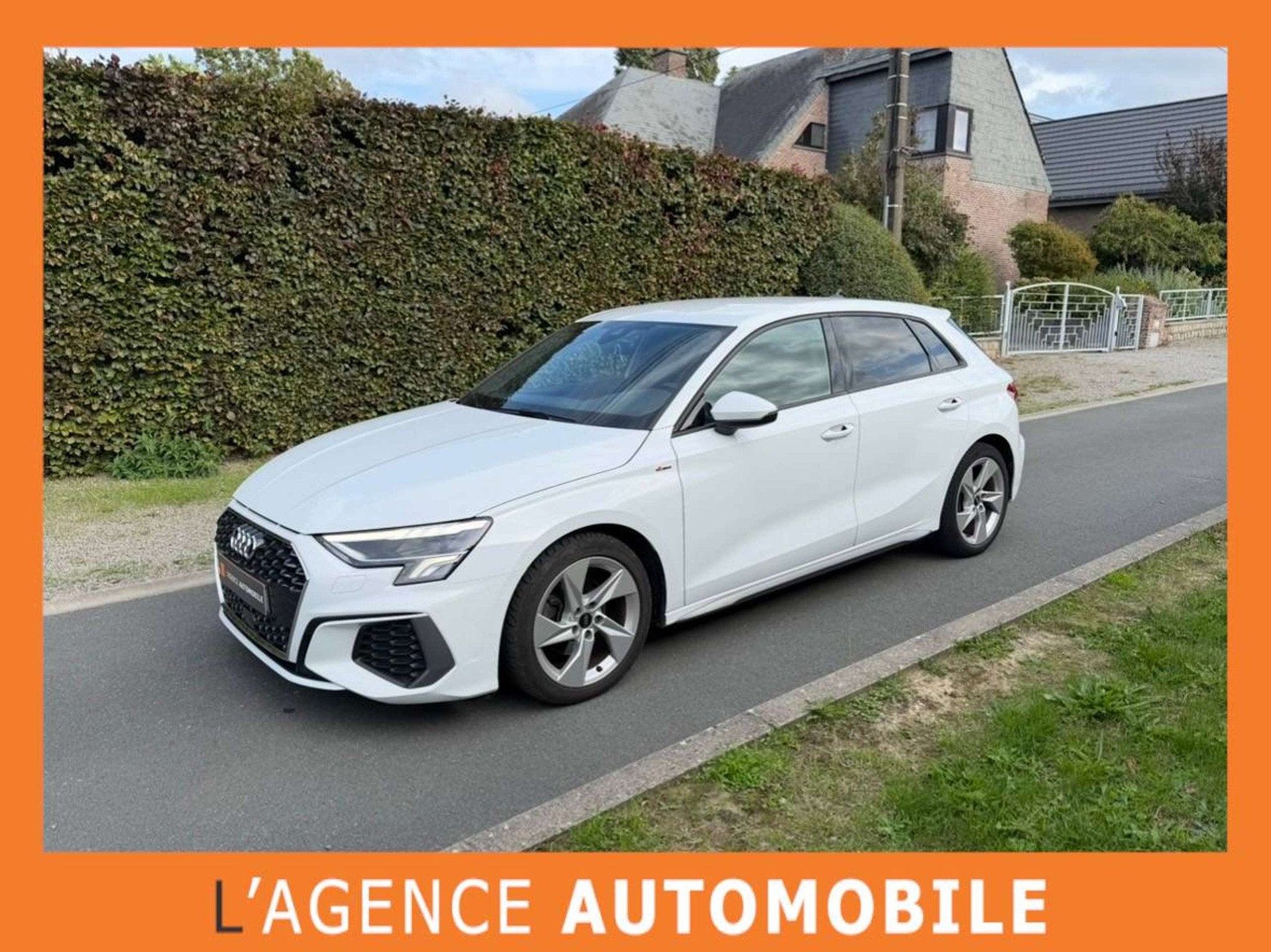 Audi A3 Sportback 35 TFSI S line S tronic - GARANTIE 12M - 3, Stof, 4 cilinders, Parkeersensor, Wit