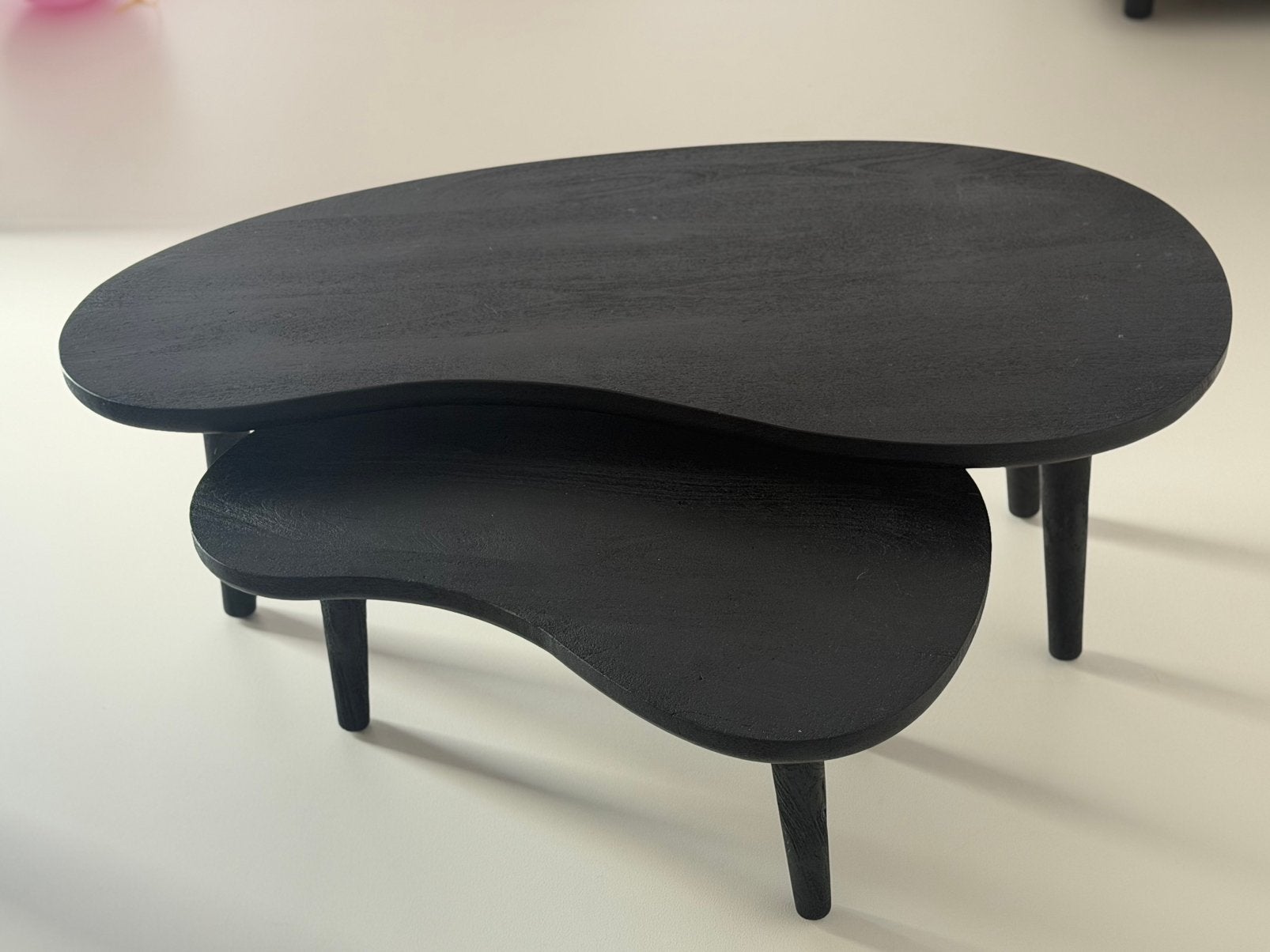 Organische salontafel, Huis en Inrichting, Tafels | Salontafels, Ophalen, 100 tot 150 cm, 50 tot 100 cm, Zo goed als nieuw