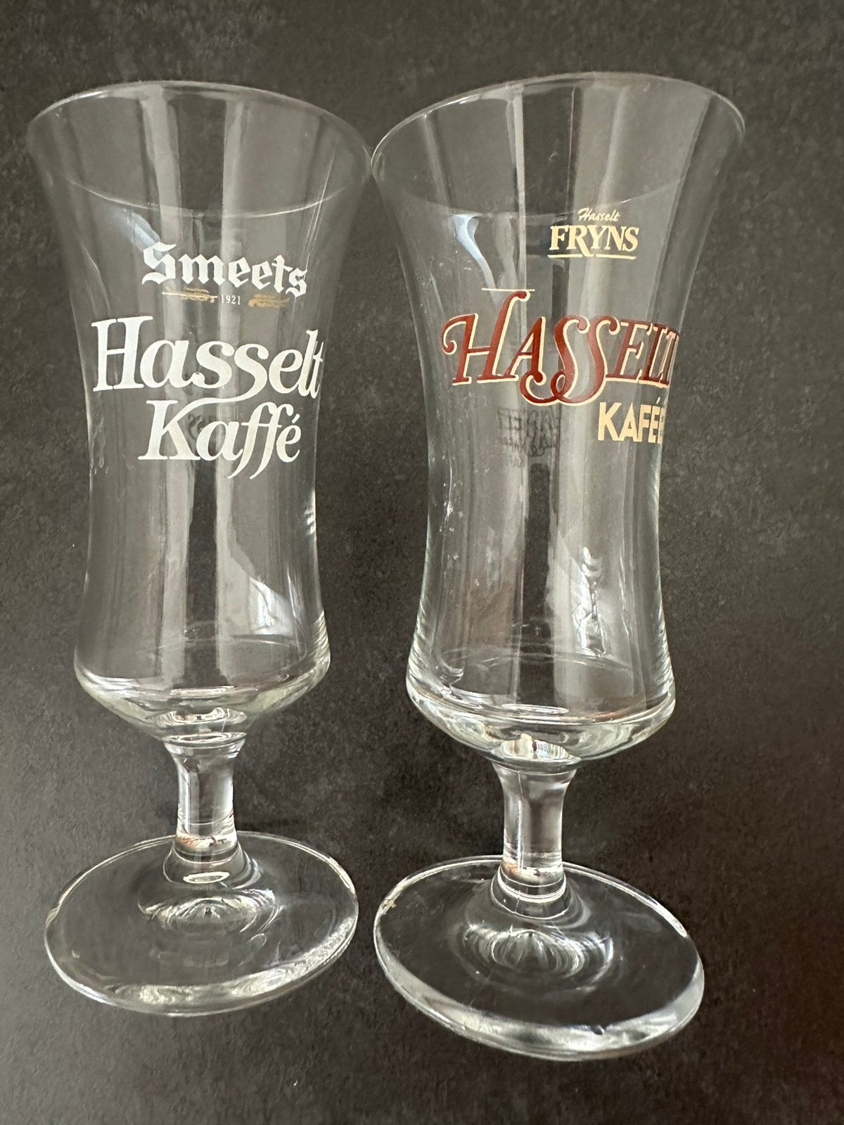 Hasselt kaffé glazen Smeets en Frijns, nieuw, Ophalen of Verzenden, Nieuw