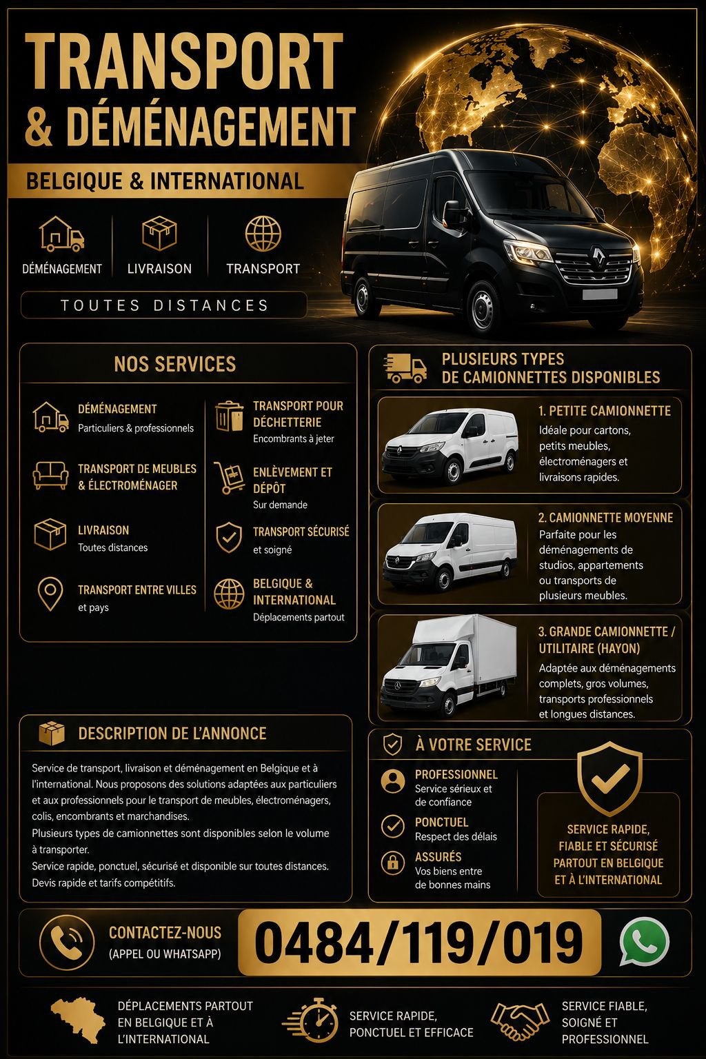 Déménagement transport, Enlèvement, Comme neuf