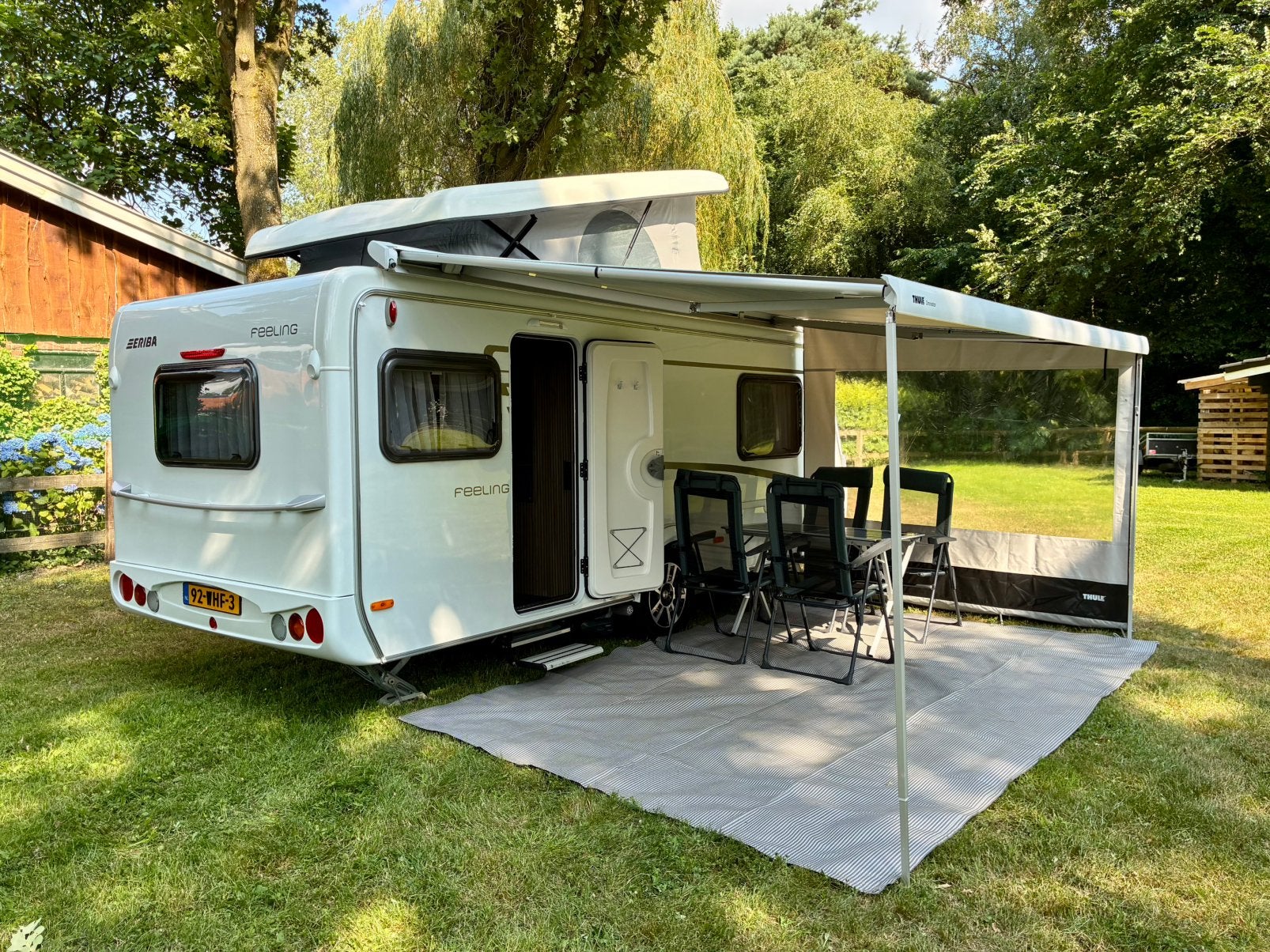 Eriba Feeling 470 met Slaapdak en alle juiste opties! ZGAN, Caravans en Kamperen, Schokbreker, Standaardzit, Particulier, 6 tot 7 meter