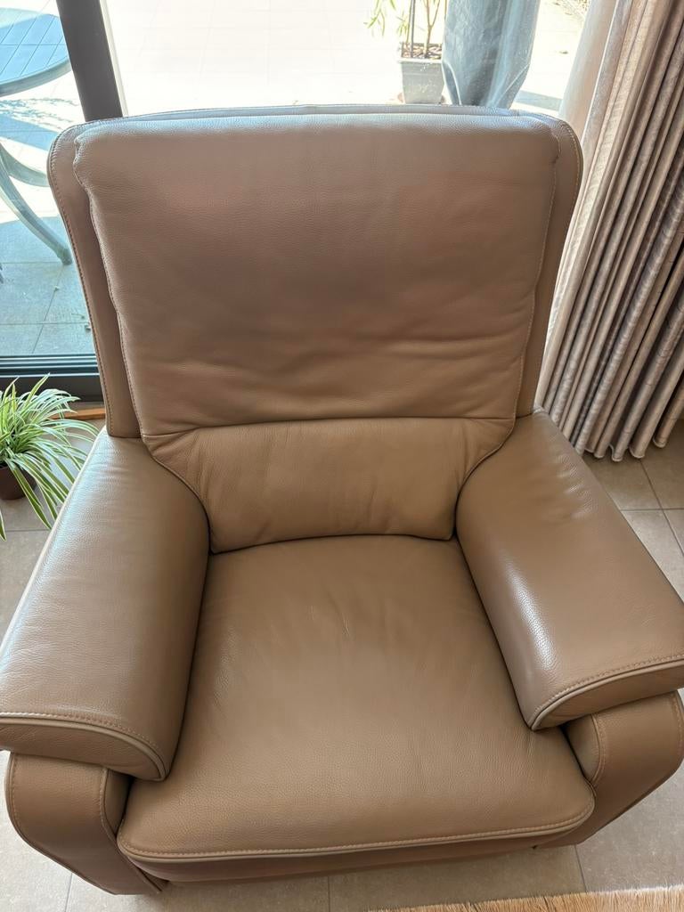 Lederen salon, Ophalen, 100 tot 125 cm, Leer, 125 cm of meer