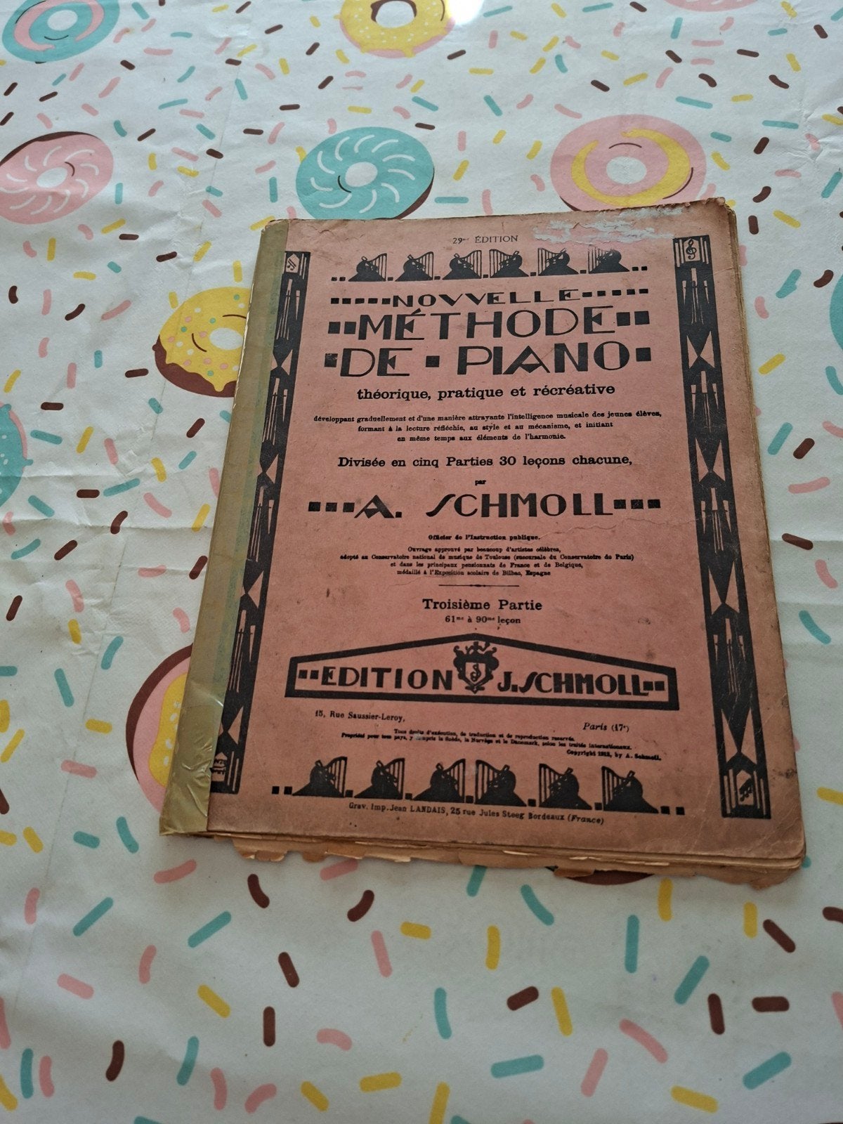 Méthode de piano. Schmoll. 3eme partie., Musique & Instruments, Enlèvement ou Envoi, Piano