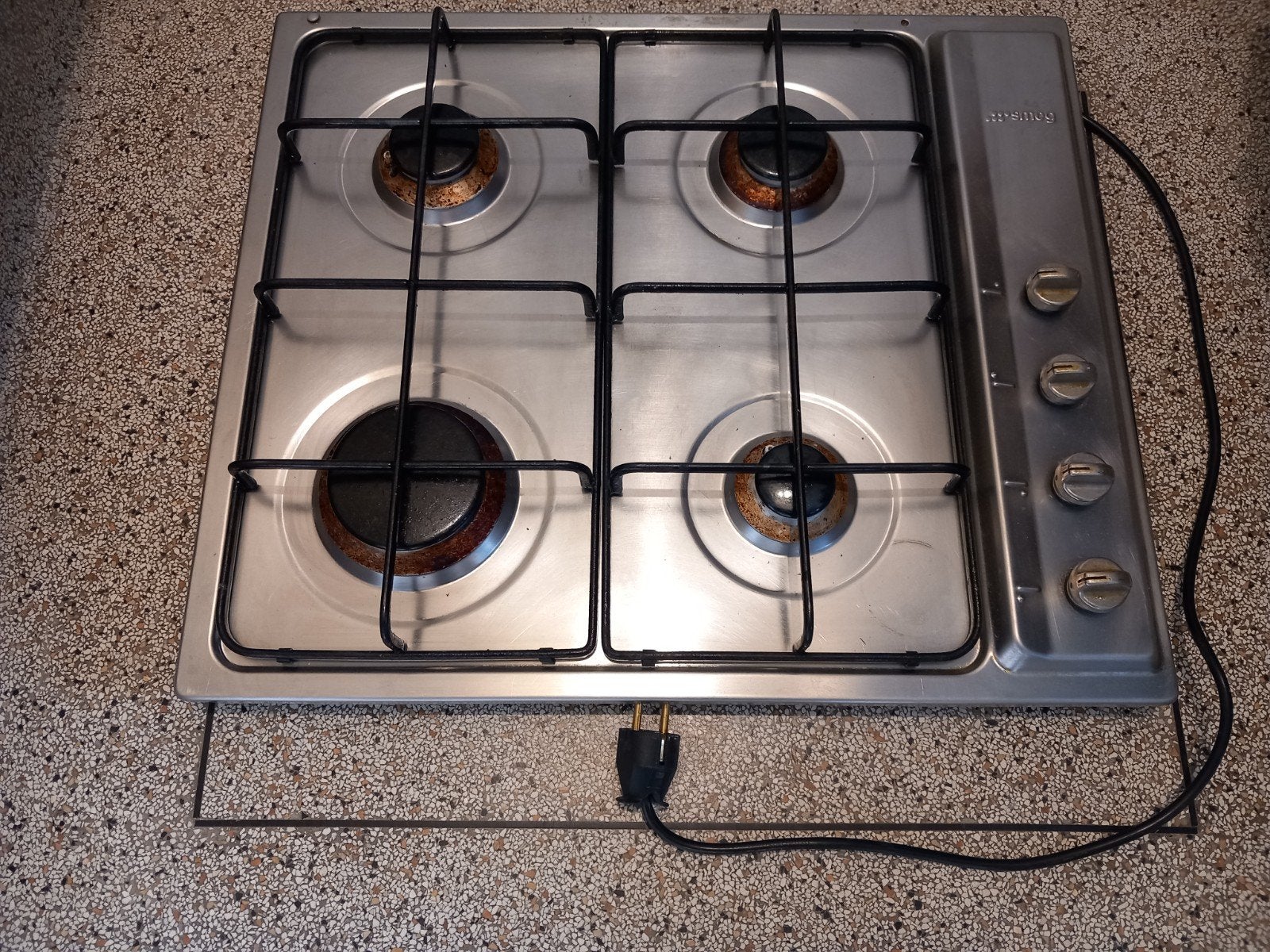 plaque de cuisson Smeg 1 feu défectueux, Gaz, Enlèvement ou Envoi, 4 zones de cuisson, Encastré