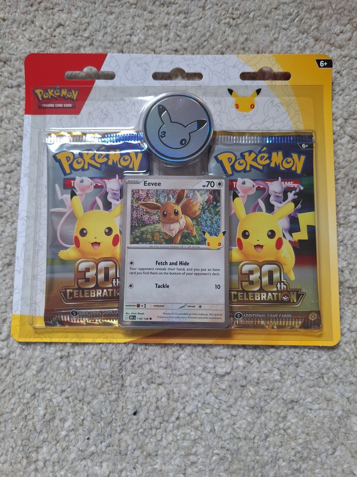 Pokémon 30th Celebration Eevee Blister – SEALED / NIEUW, Hobby en Vrije tijd, Ophalen, Nieuw, Booster, Foil