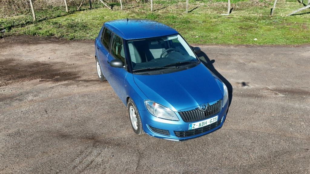 Skoda Fabia 1.2i, Auto's, Voorwielaandrijving, Euro 5, Stof, Blauw