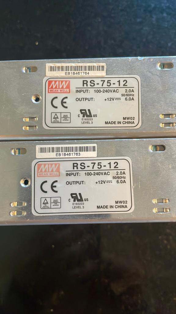 2x mean well RS-75-12, Ophalen of Verzenden, Zo goed als nieuw