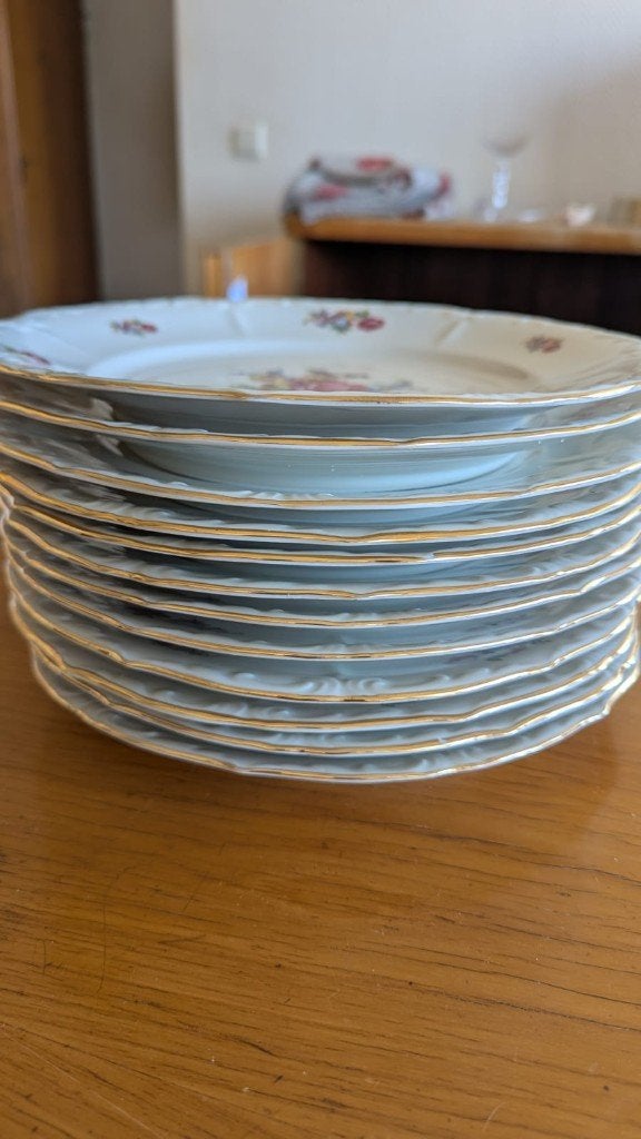 Service Seltmann Weiden Bavaria "Inka" (blanc et or), Antiek en Kunst, Ophalen
