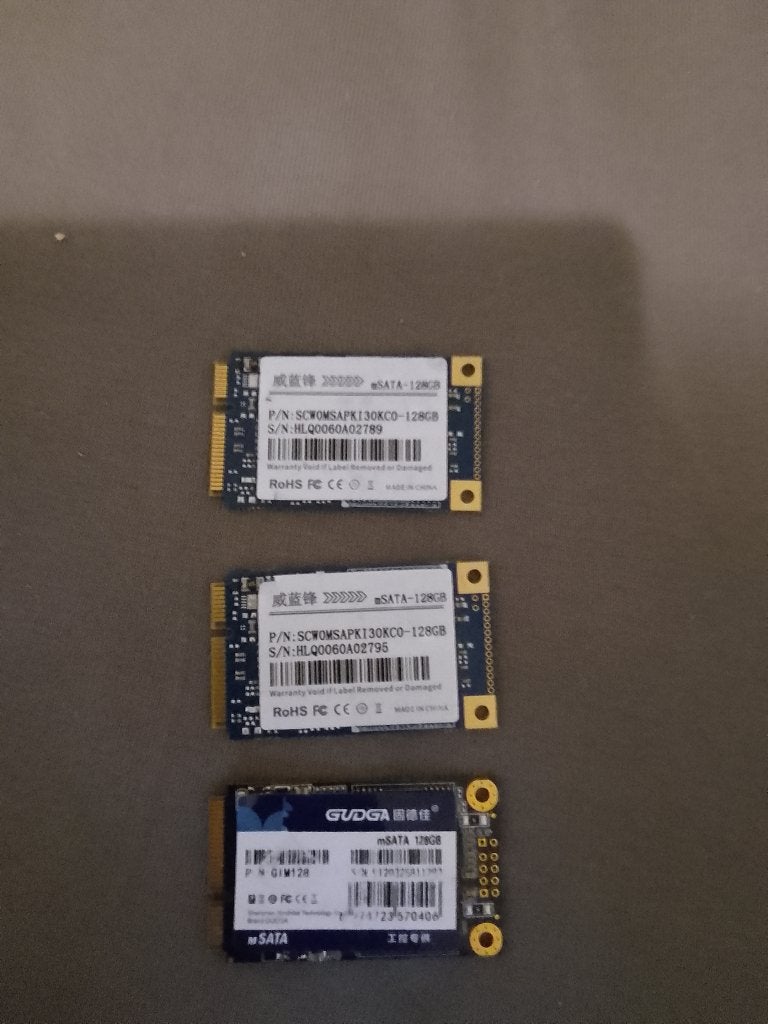 6x SSD mSATA 32/64/128 Go – 3x 128 Go + 2x 64 Go + 1x 32 Go, 128GB, Enlèvement ou Envoi, SSD, Reconditionné