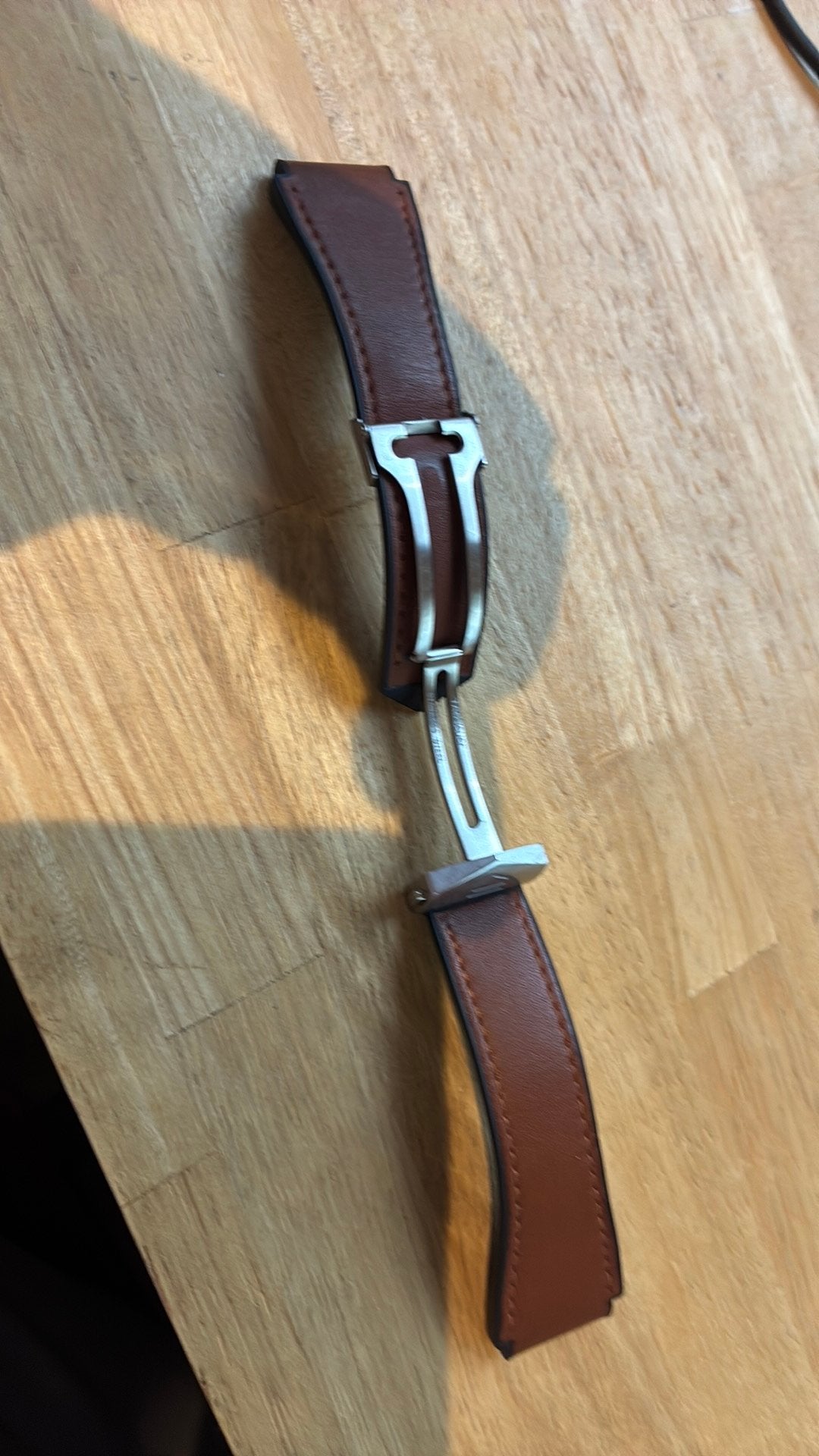 Bracelet Tag Heuer cuir brun connected E4, Enlèvement, Comme neuf, Cuir, TAG Heuer